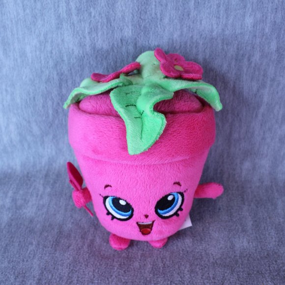 Shopkins PINK FLOWER POT Peta Plant 7" Plush Toy Stuffed - Picture 4 of 6